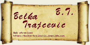 Belka Trajčević vizit kartica